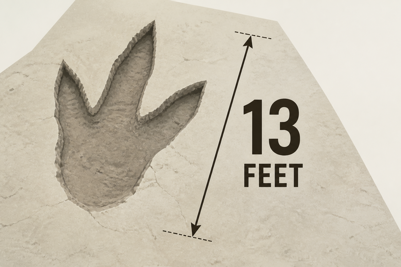 Four giant three-toed prints found in 2025 near Marmarth, North Dakota turned out to be the first trackway ever attributed to an adult T. rex, and the 66.5-million-year-old sequence records a 13-foot