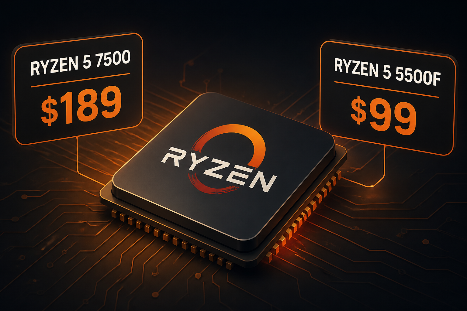 AMD sets $189 price for Ryzen 5 7500 and $99 for Ryzen 5 5500F