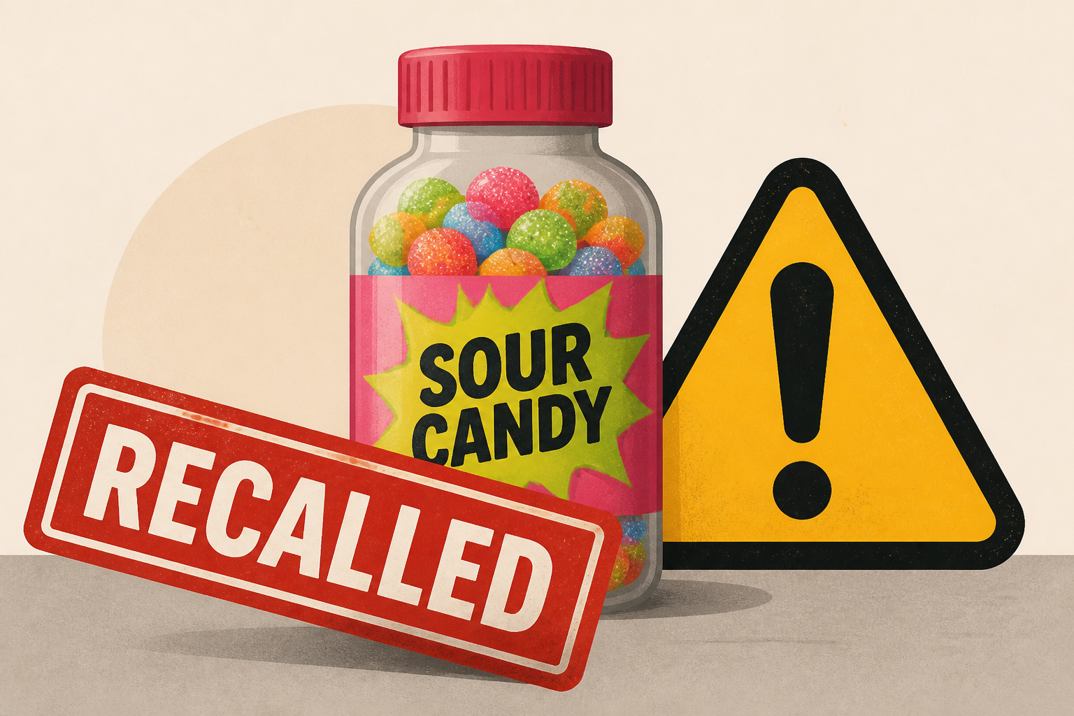 More than 2 million bottles of sour candy recalled over dangerous defect