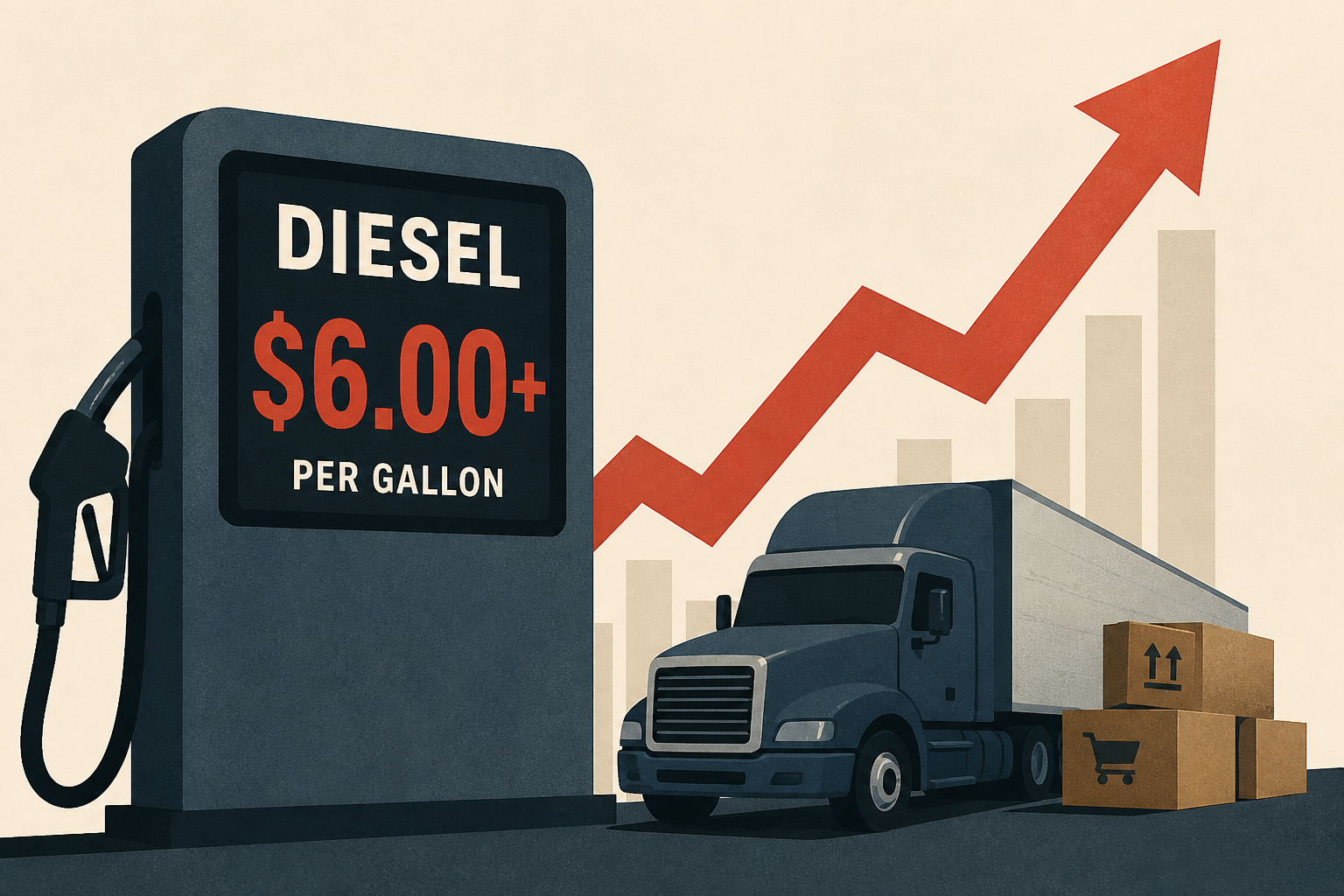 US diesel prices soar past $6 a gallon, deepening strain for hauling everyday goods