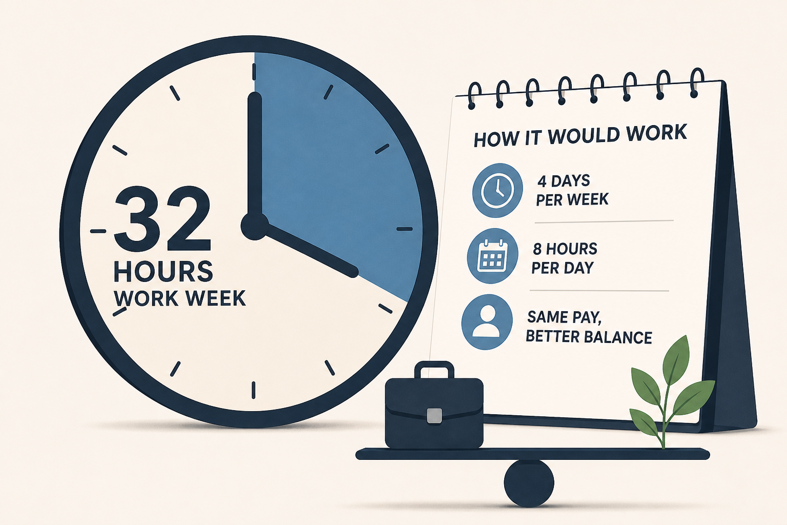 New Bill Proposes 32-Hour Work Week-Here’s How It Would Work