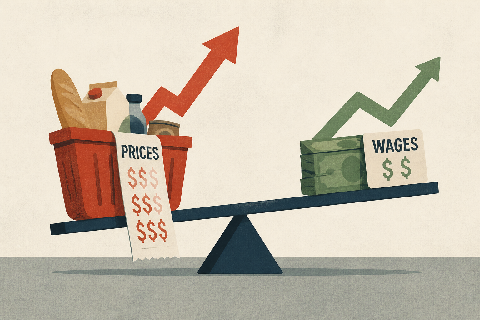Inflation is outpacing wage growth again, squeezing Americans’ paychecks