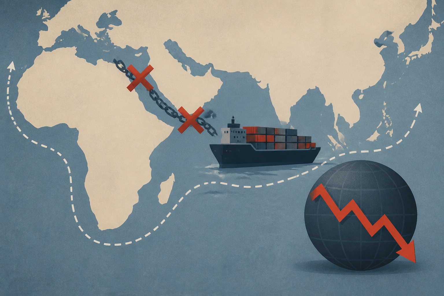 Iran, Houthis block 2 key global shipping routes, straining the global economy