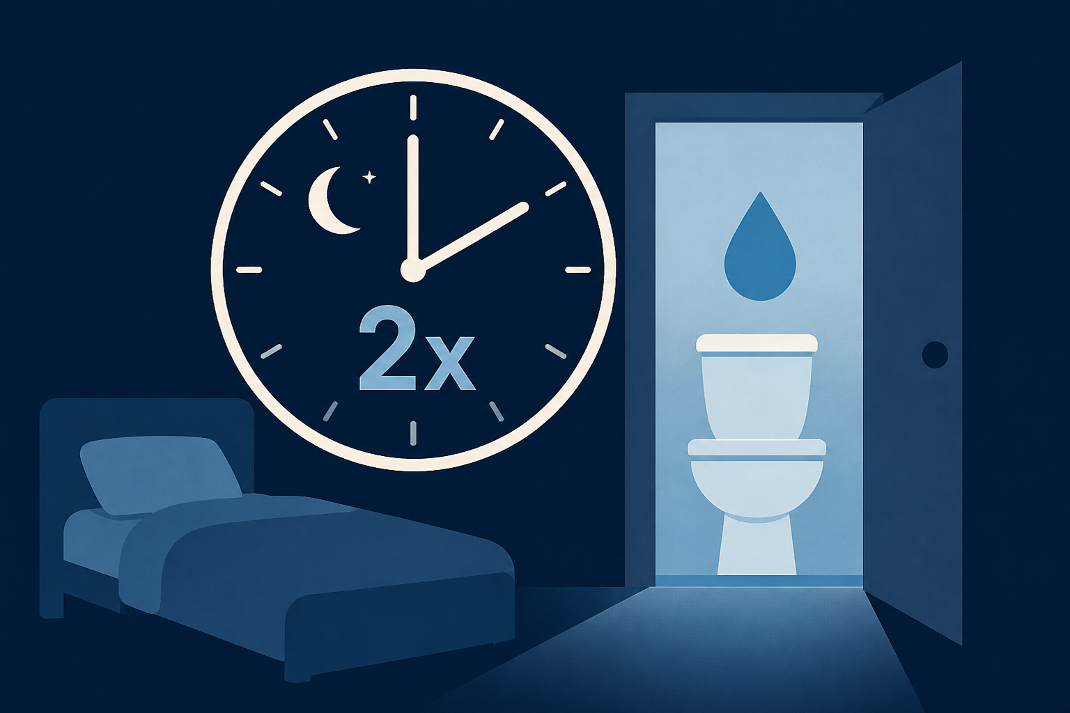 Waking up twice a night to urinate may signal nocturia, experts say
