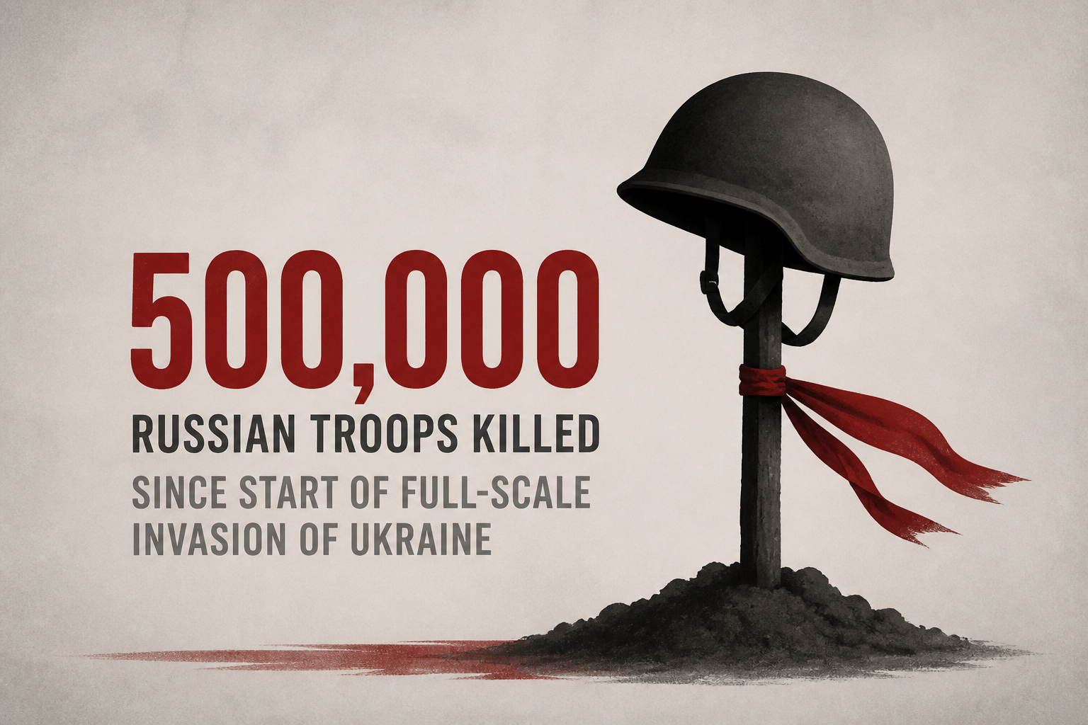Half a million Russian troops killed since start of full-scale invasion of Ukraine, British intel reports