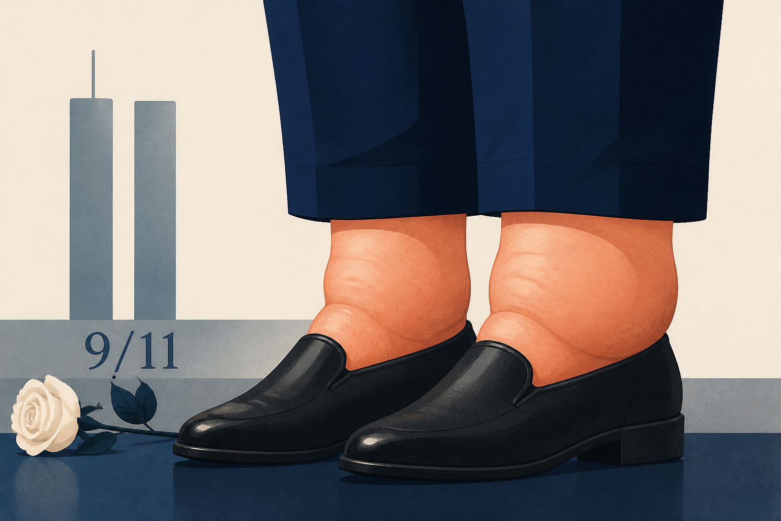 Trump Displays His Bulging Cankles at 9/11 Ceremony