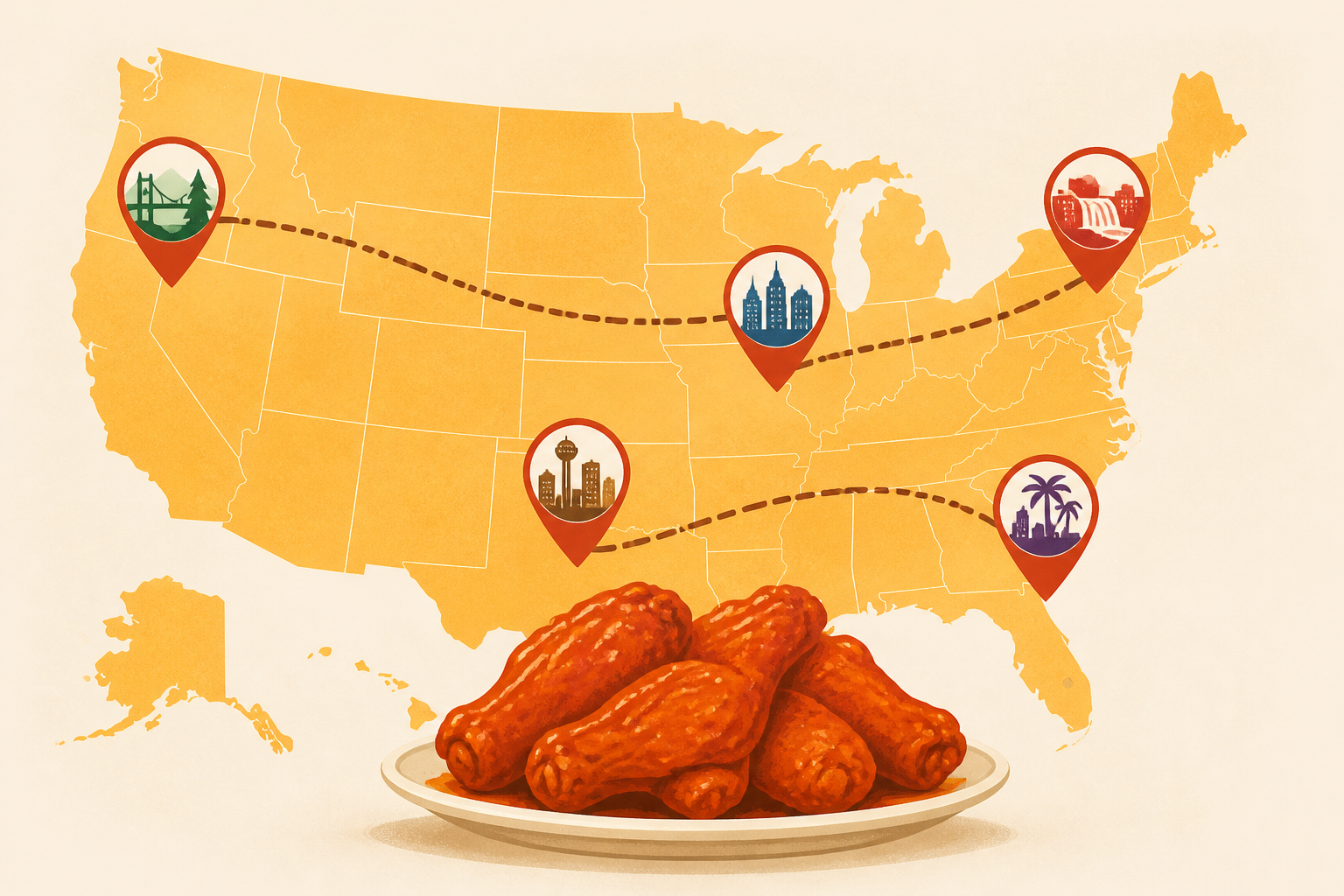 Five best chicken wing destinations in the US from Buffalo to Portland