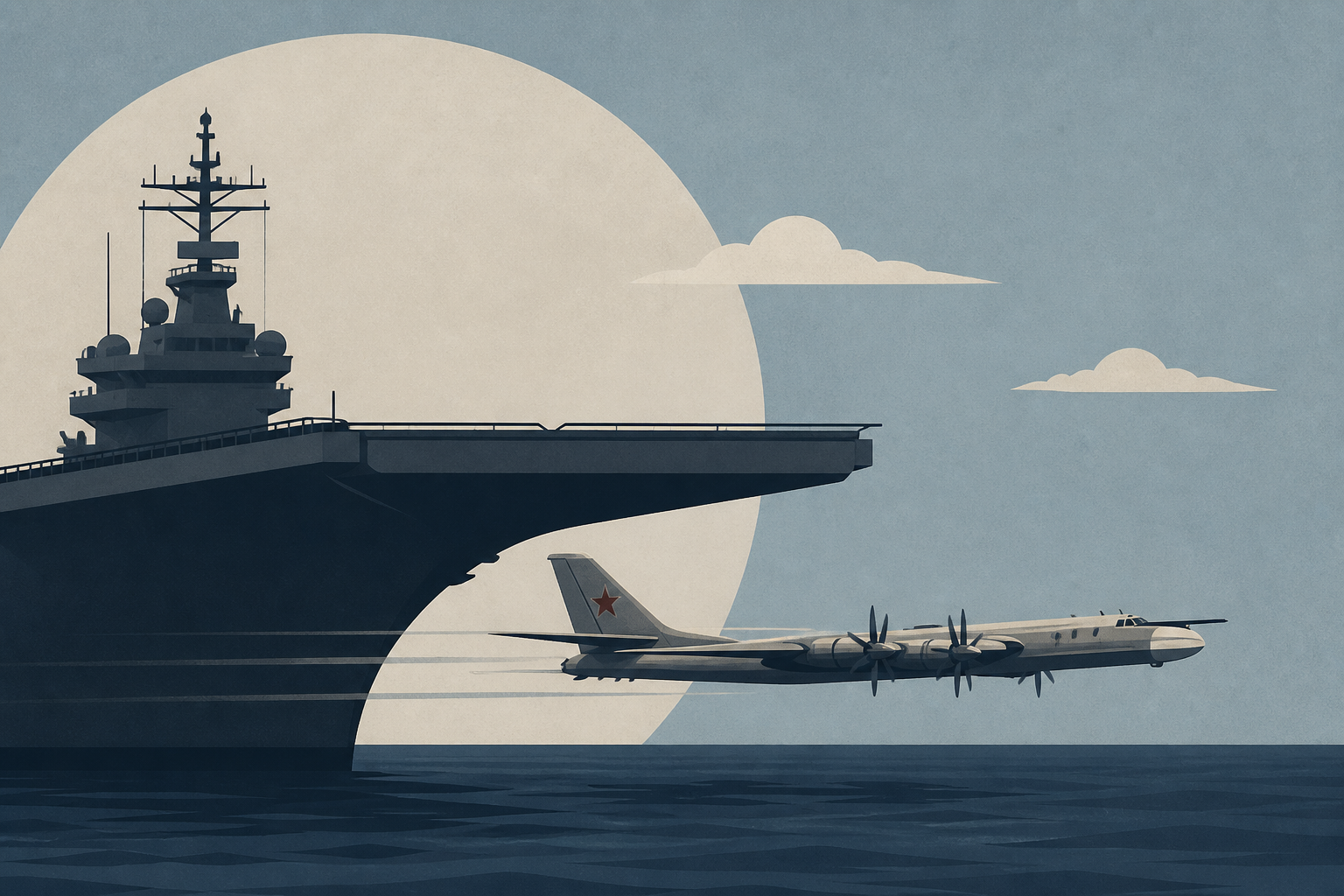 US Navy sailor recalls Soviet Tu-95 flying below flight deck level of his carrier