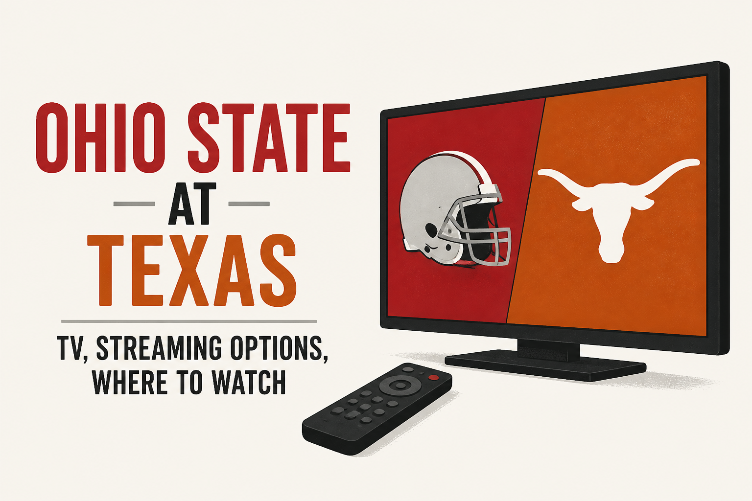 Ohio State at Texas TV, streaming options, where to watch