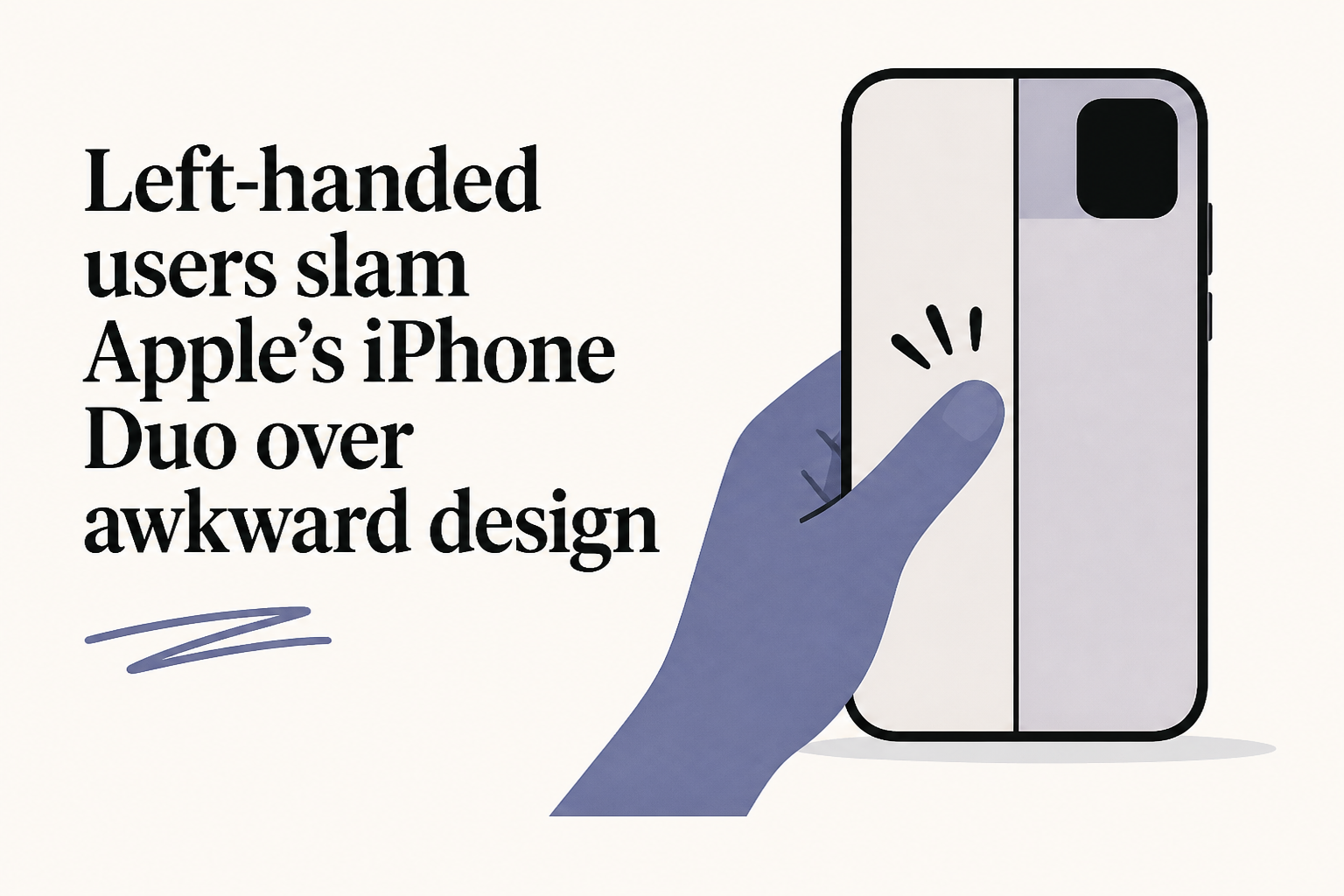 Left-handed users slam Apple’s iPhone Duo over awkward design