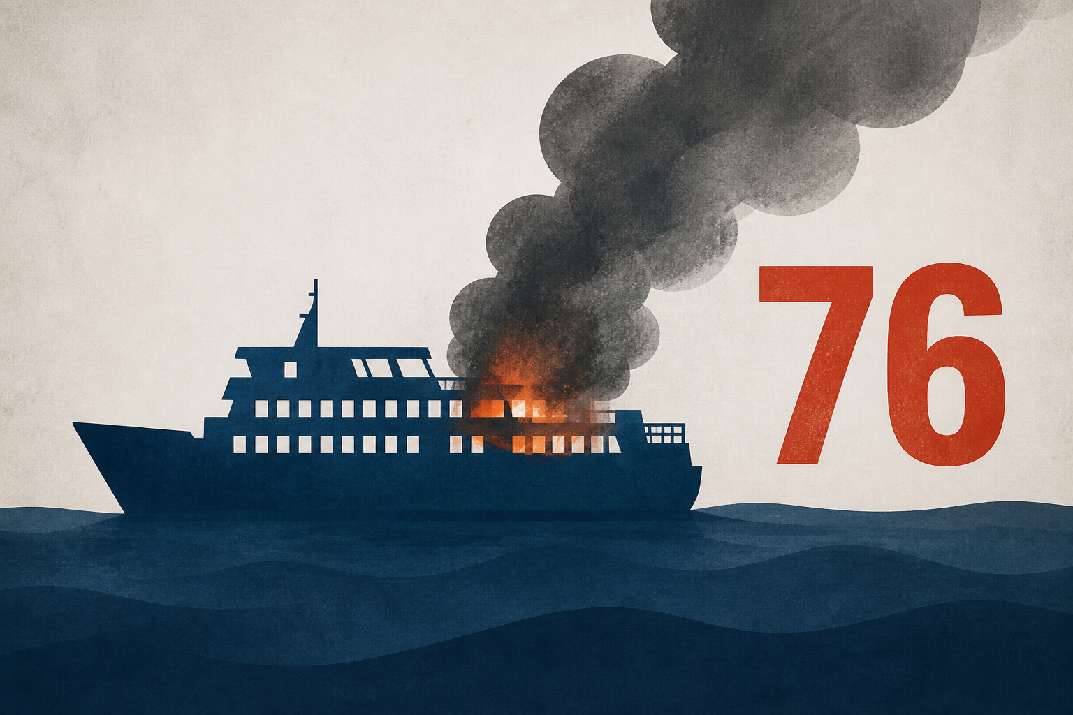 Philippine ferry fire death toll climbs to 76