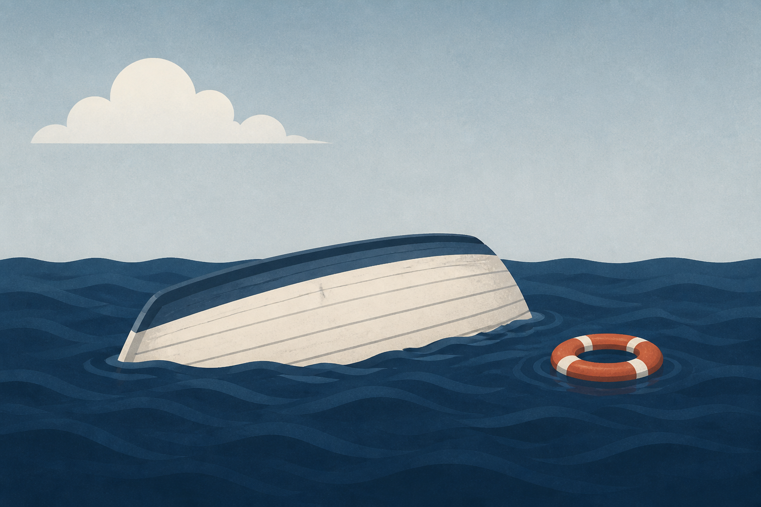 Missing teen found adrift at sea on overturned boat