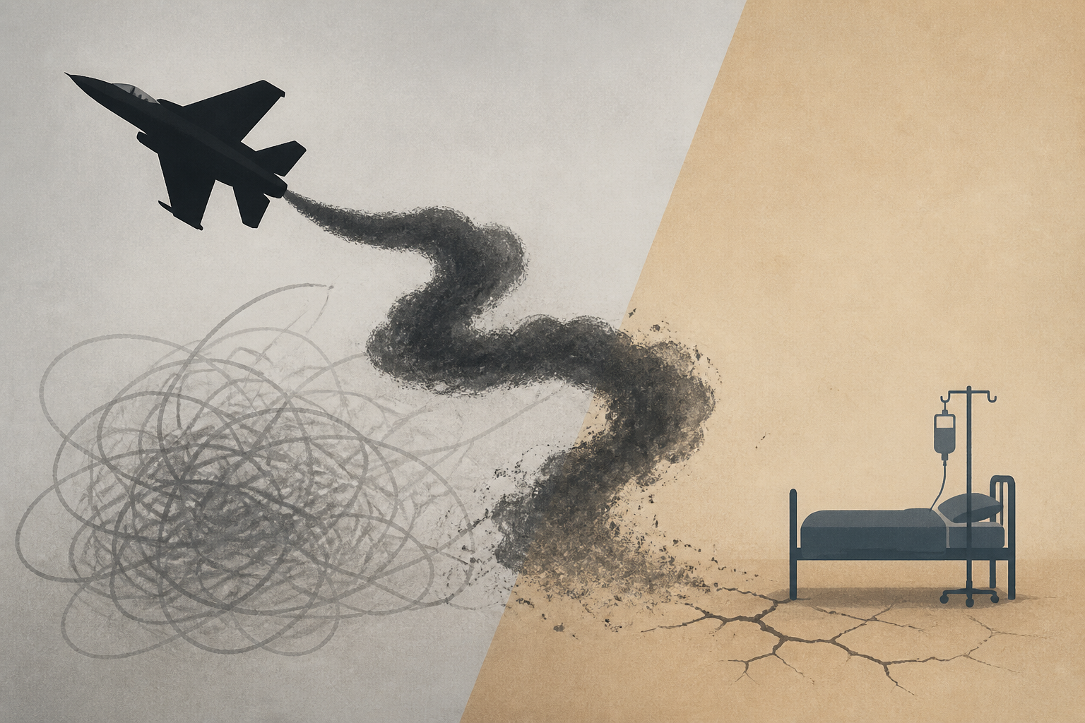 'Military jet tripped chaos' and 'A failure for dying people'