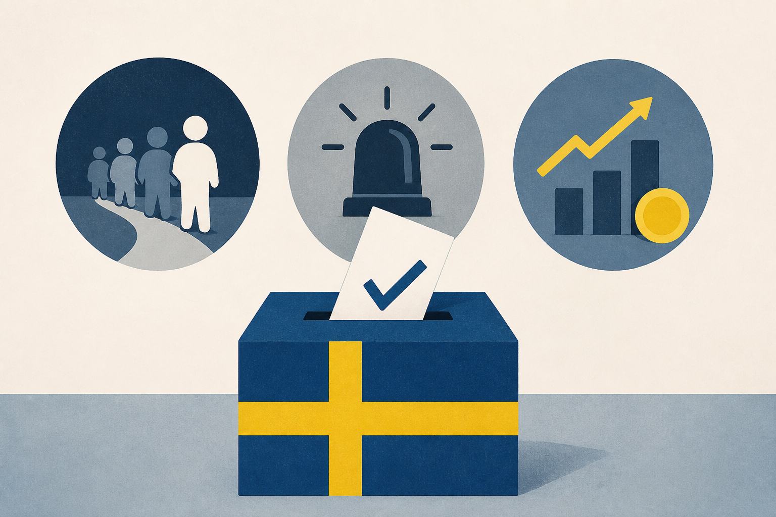 Sweden votes as migration, crime and economy dominate high-stakes election
