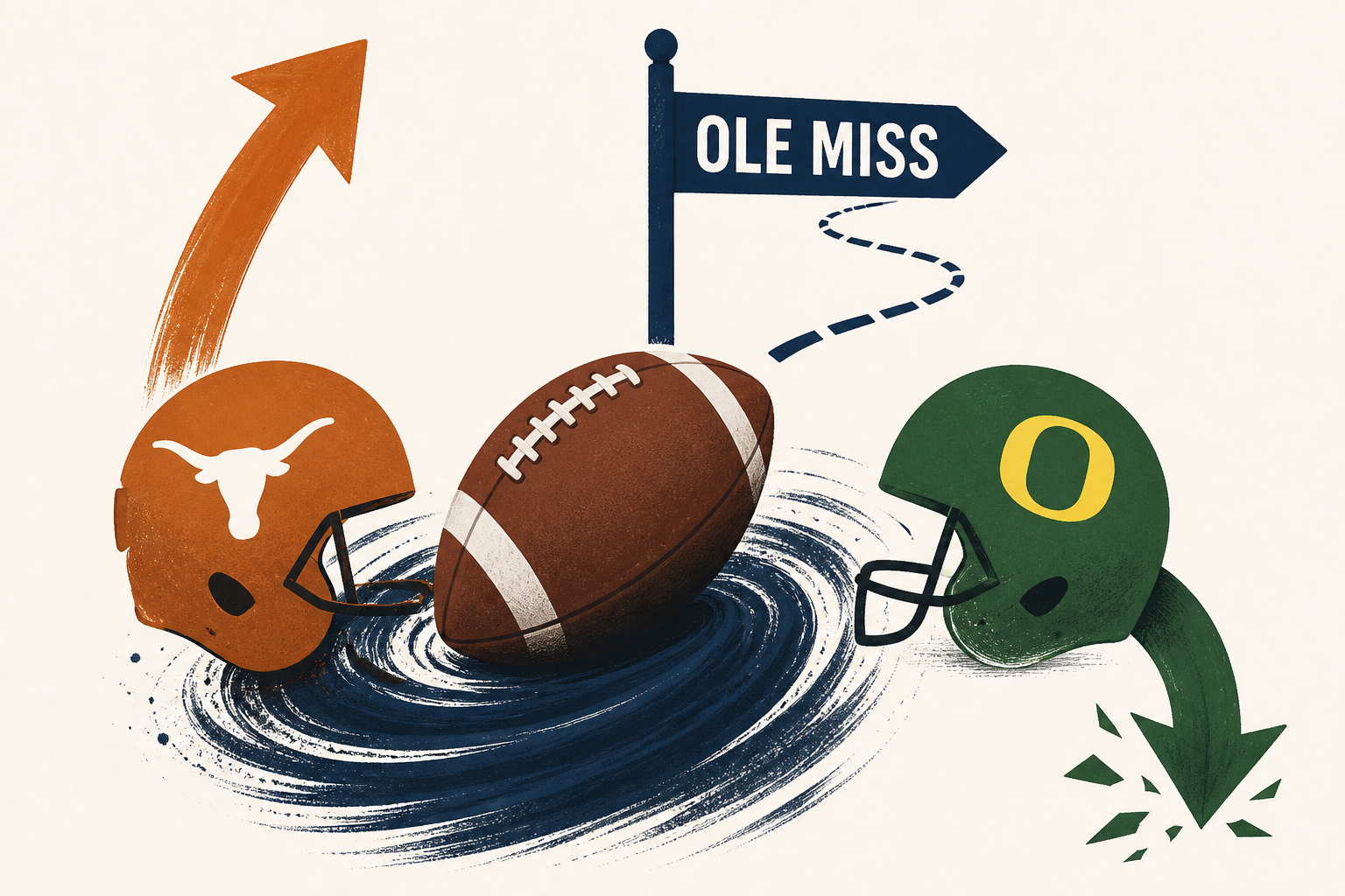 College football’s chaos era is here: Texas rallies, Oregon falls and Lane Kiffin eyes return to Ole Miss