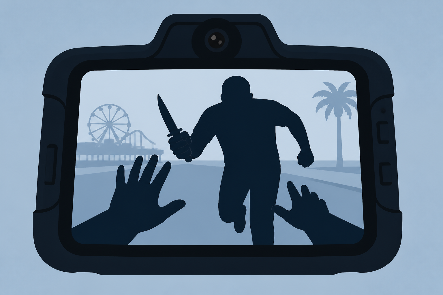 Santa Monica police bodycam shows man charging officer with a knife
