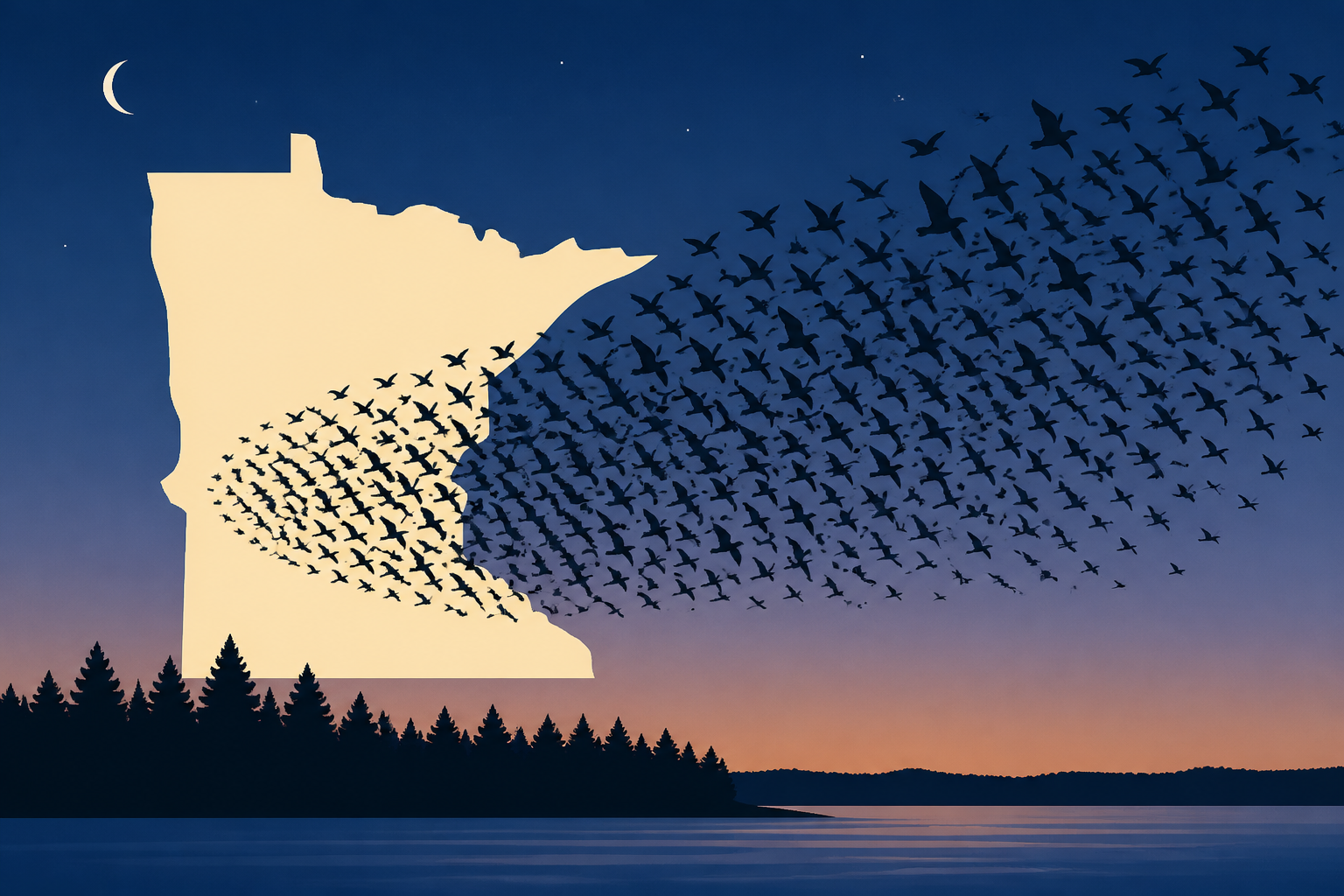 Millions of birds taking flight Saturday night over Minnesota