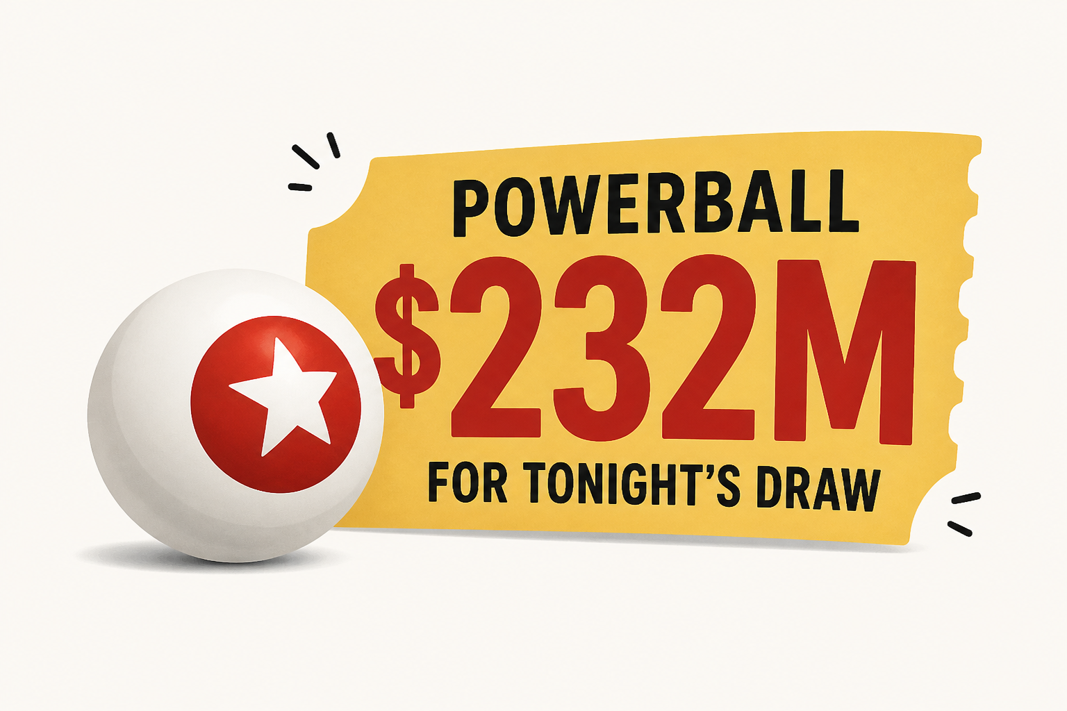 Powerball jackpot hits $232M for tonight's draw