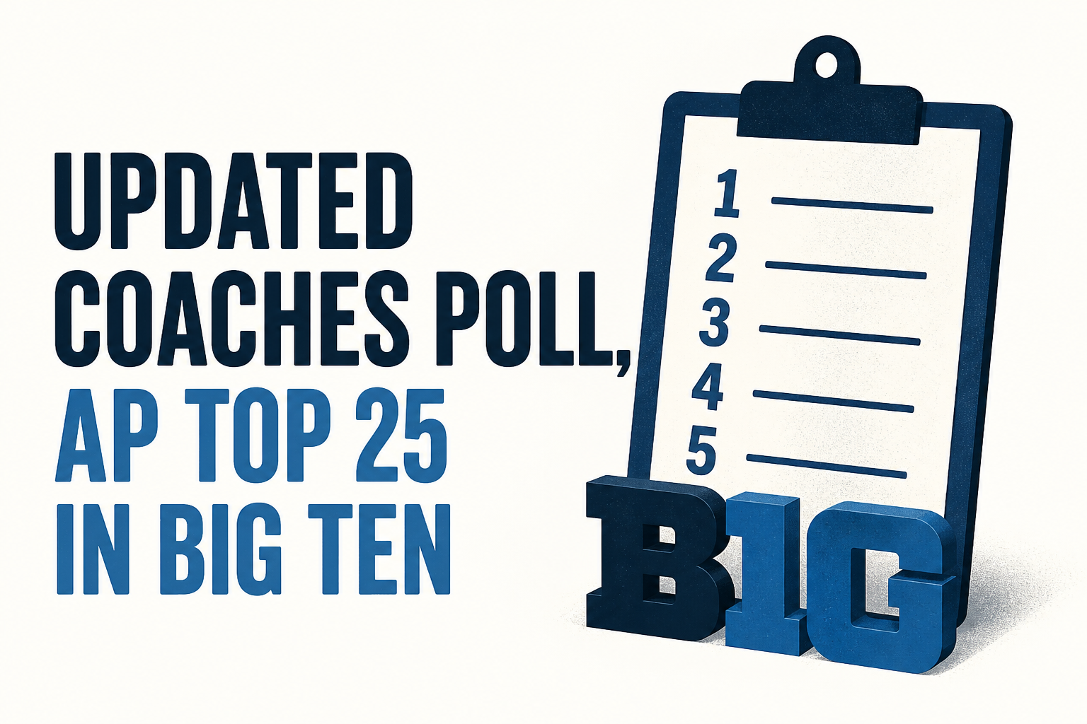 Updated Coaches Poll, AP top 25 in Big Ten