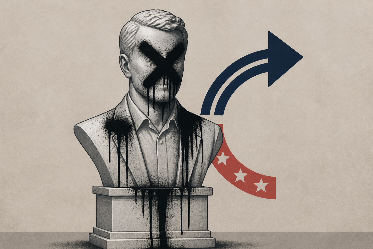 New Charlie Kirk statue vandalized at Turning Point USA headquarters