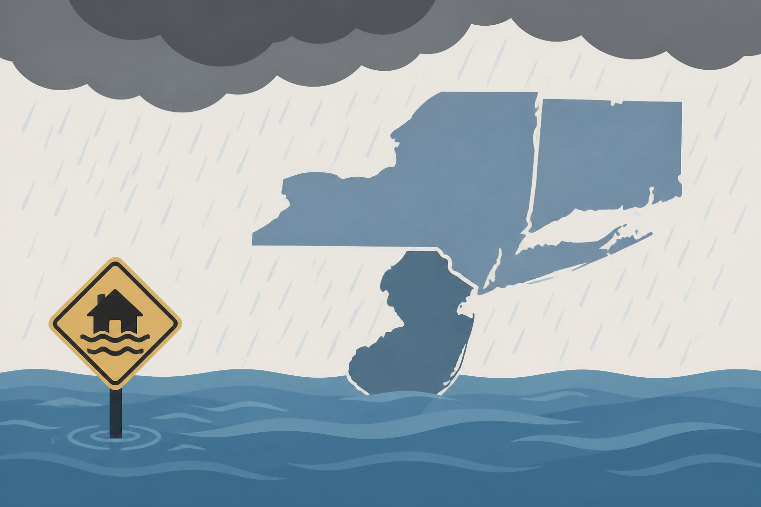 Drenching rains bring flash flooding across coastal Connecticut, New York and New Jersey