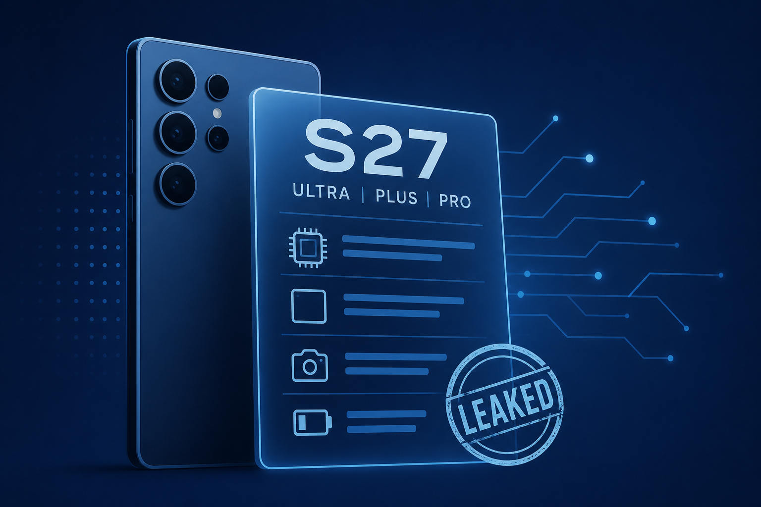 Samsung Galaxy S27 Ultra, S27 Plus, S27 Pro: Specs Leaked