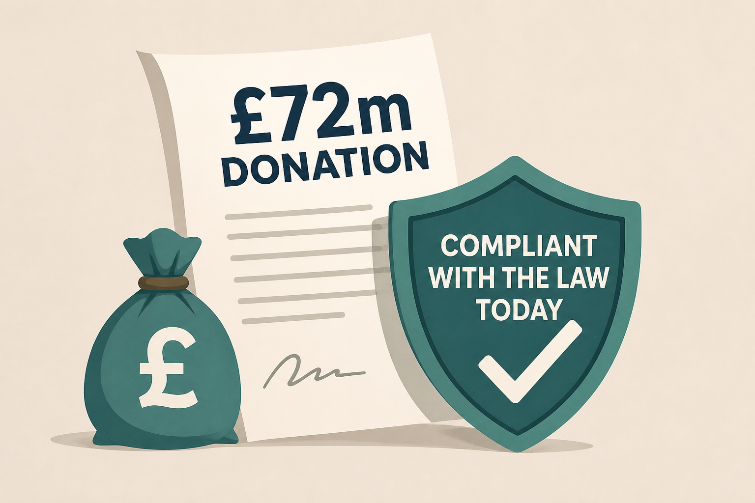 Nigel Farage says £72m donation are compliant 'with the law today'