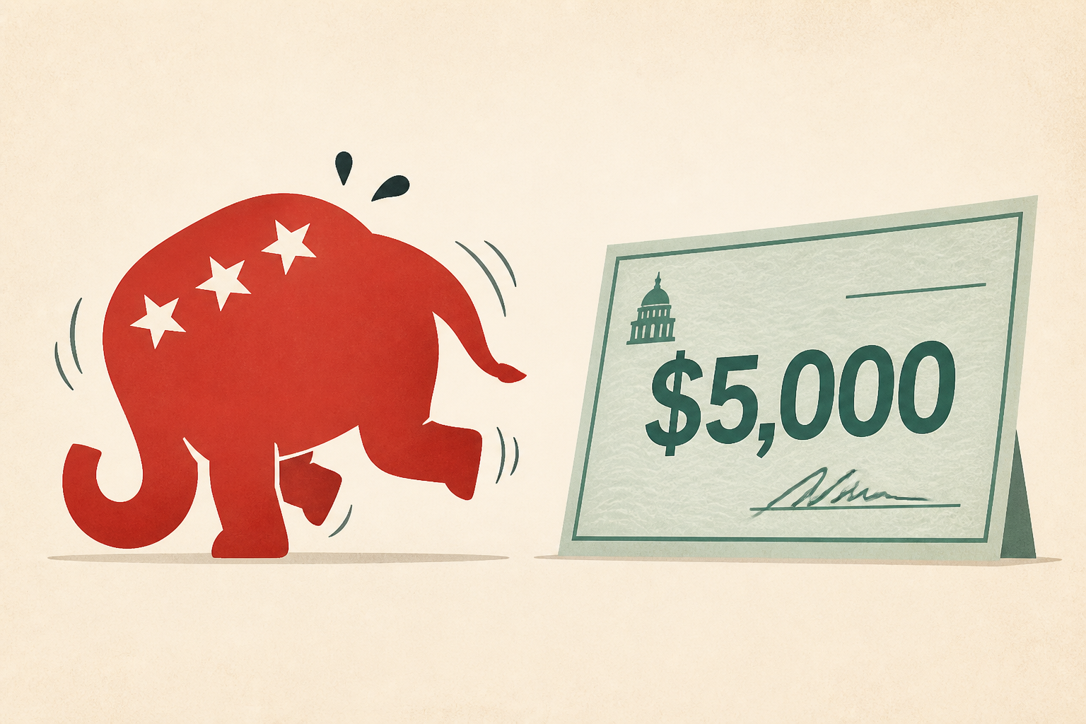 Republicans squirm over Trump’s $5,000 check proposal