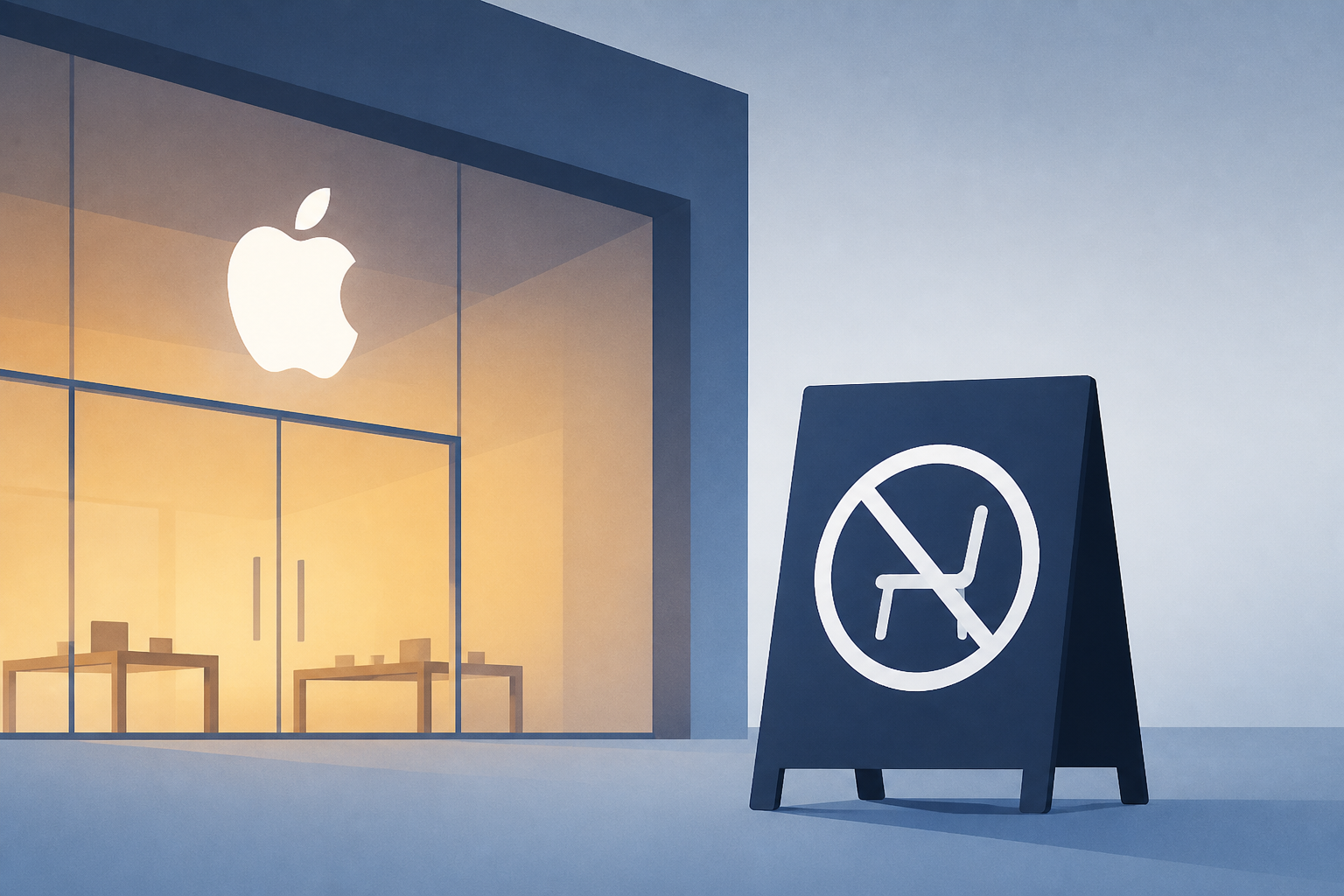 Apple apparently doesn't want you hanging out at its stores anymore