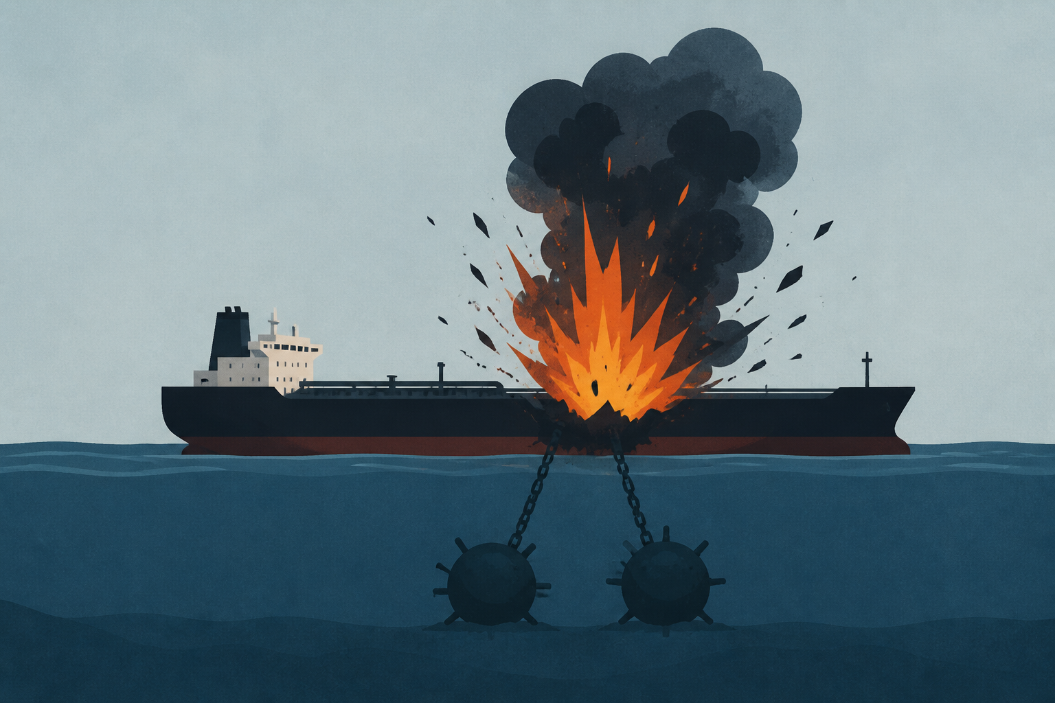 Oil tanker exploded after colliding with mines in Hormuz, Iran's Fars reports