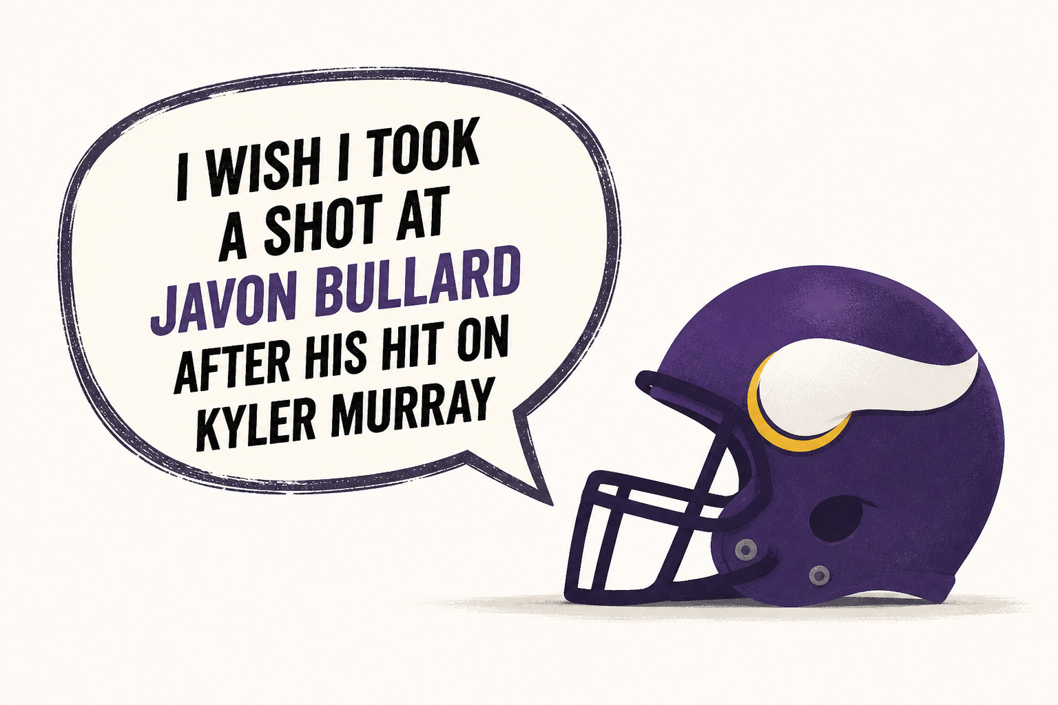 Vikings' Brian O'Neill: I wish I took a shot at Javon Bullard after his hit on Kyler Murray