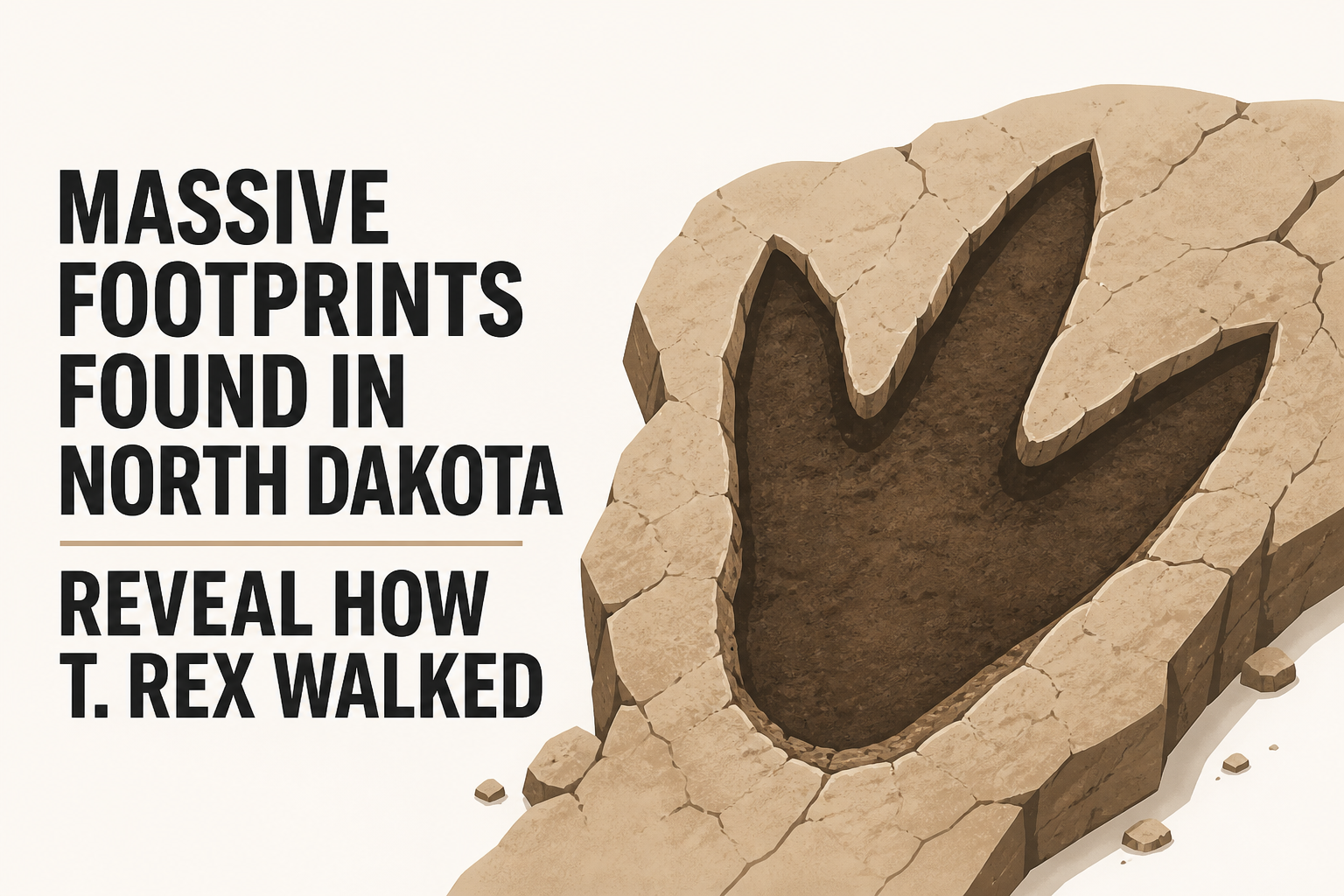 Massive Footprints Found in North Dakota Reveal How T. Rex Walked