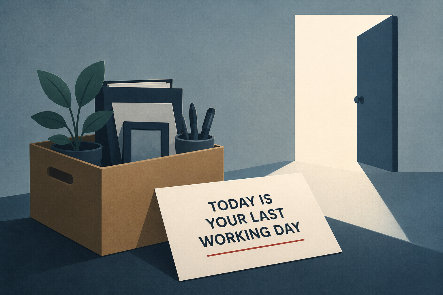 ‘Today is your last working day’
