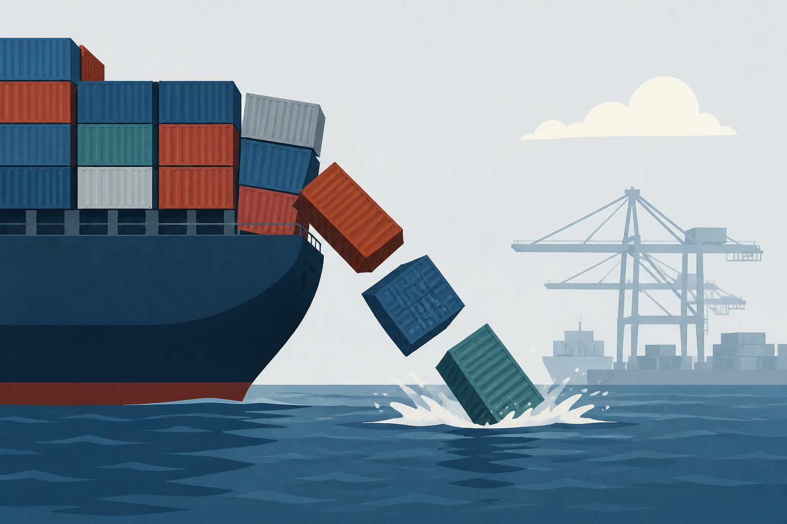 Several shipping containers fall off cargo ship, plunge into water at Port of Los Angeles