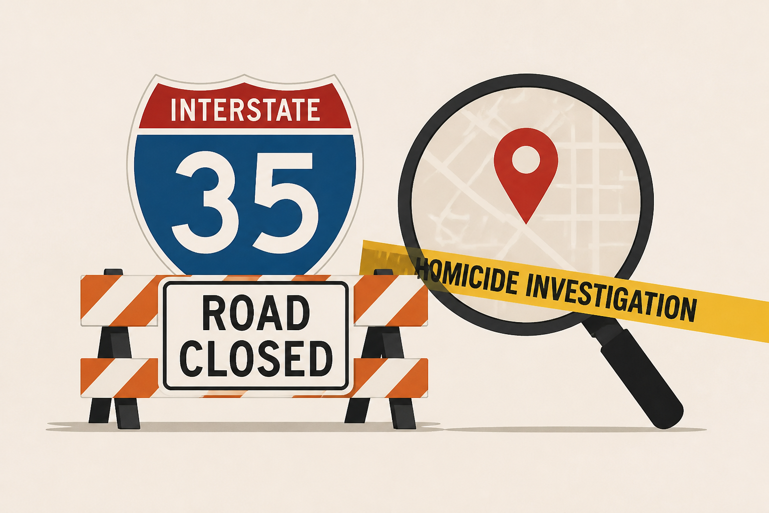 I-35 closure tied to Plano homicide as suspect dies after chase