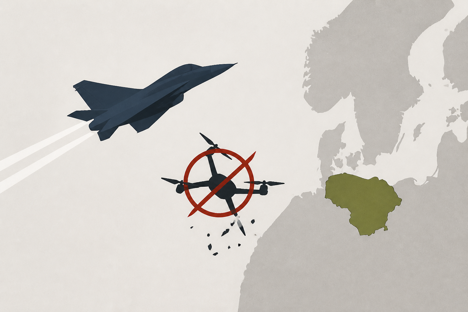 NATO jets down drone in Lithuanian airspace
