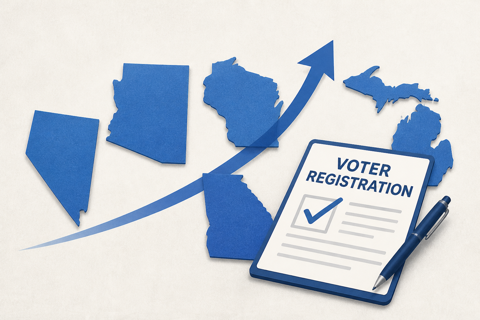 Democrats are on a registration roll in these key states