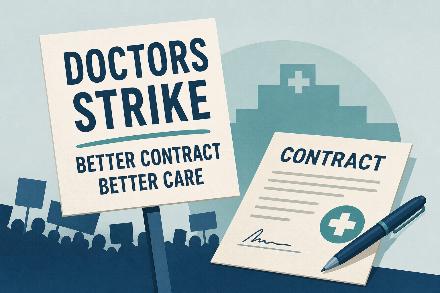 Doctors strike, rally for contract with Allina