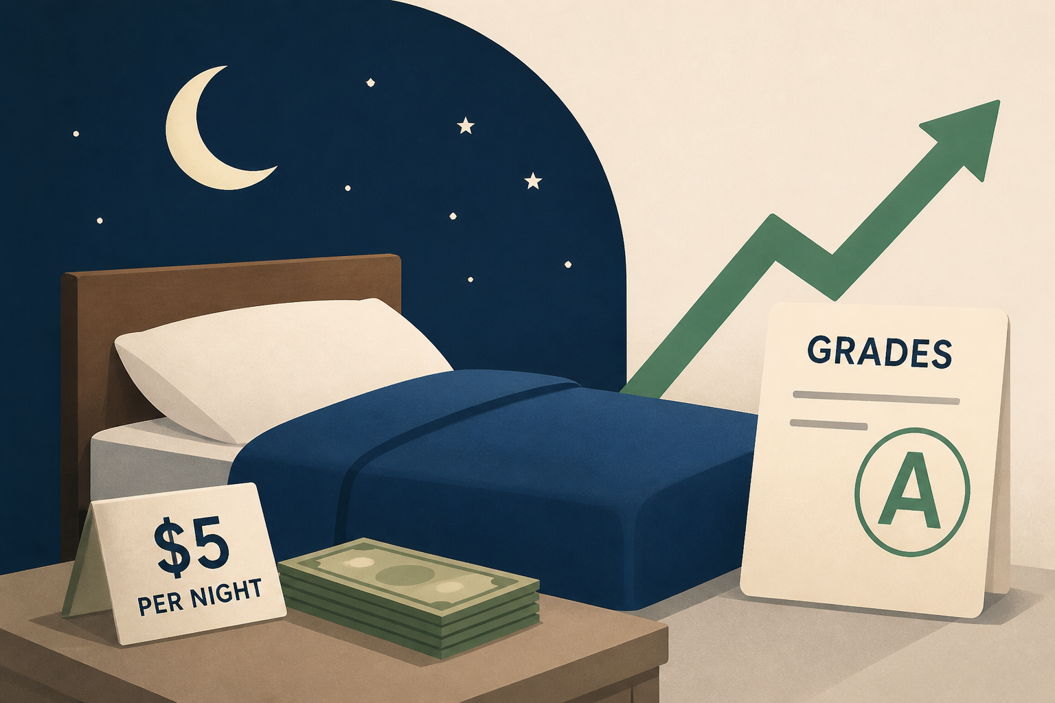 We paid college students about $5 a night to sleep at least 7 hours - and their grades quickly improved