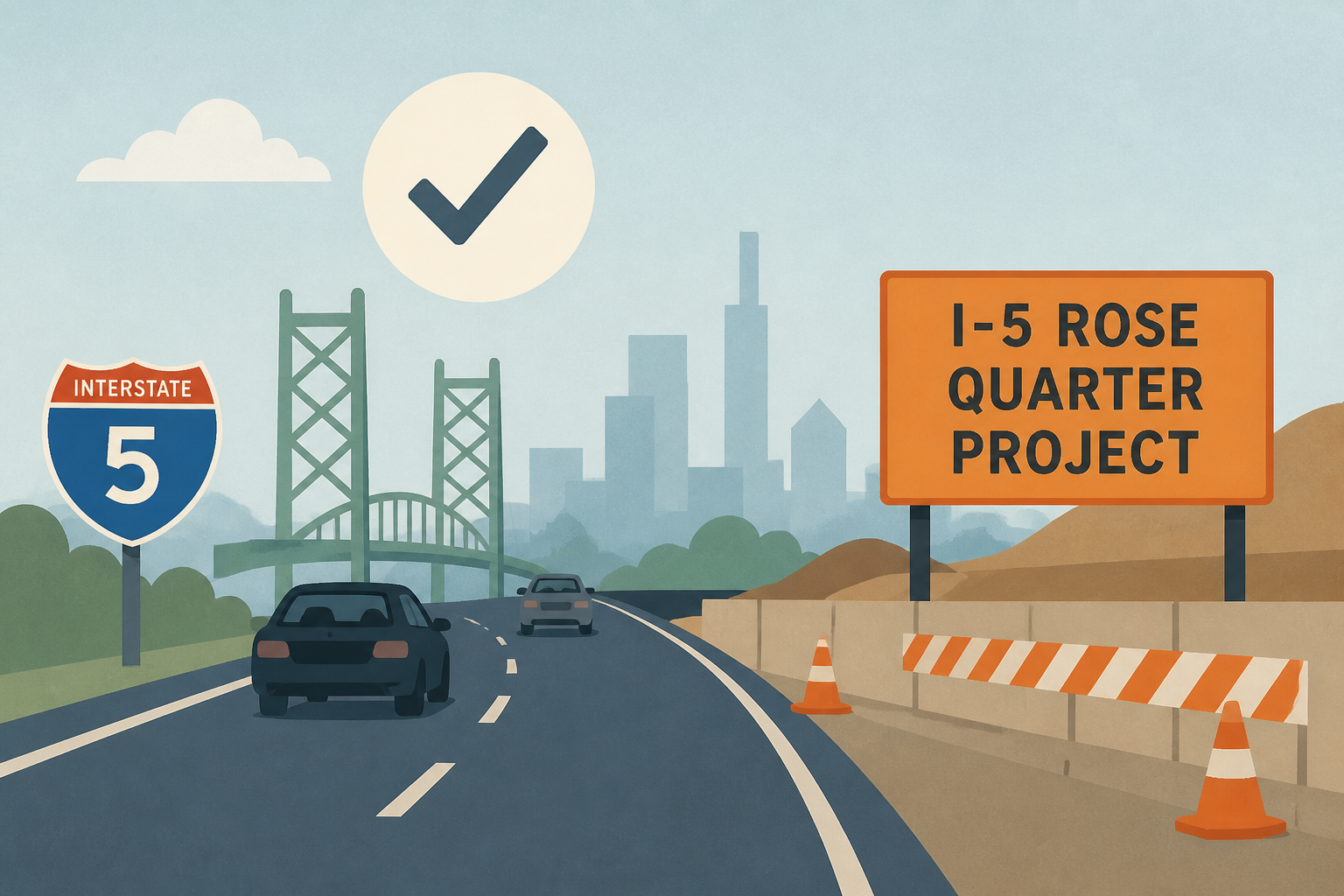 Vancouver traffic largely unaffected by start of I-5 Rose Quarter project