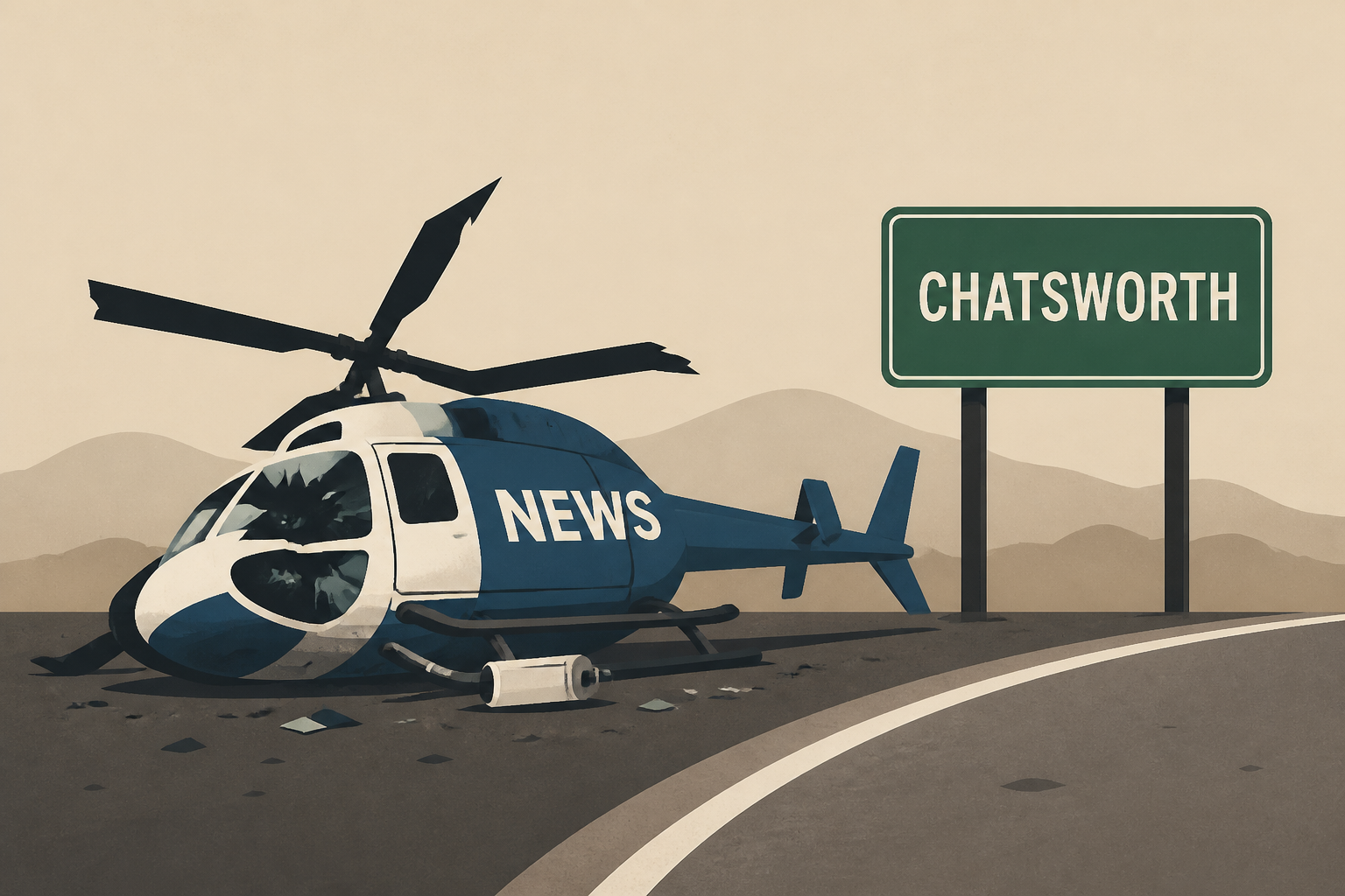 3 dead after Los Angeles news helicopter crashes near spot of deadly bus crash in Chatsworth