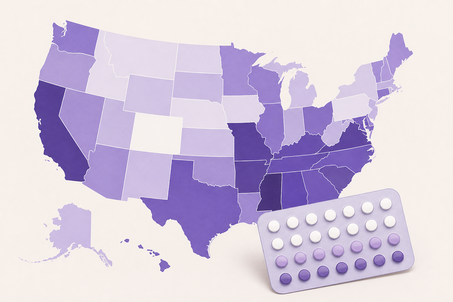 New maps reveal birth control access gaps in the U.S. : NPR