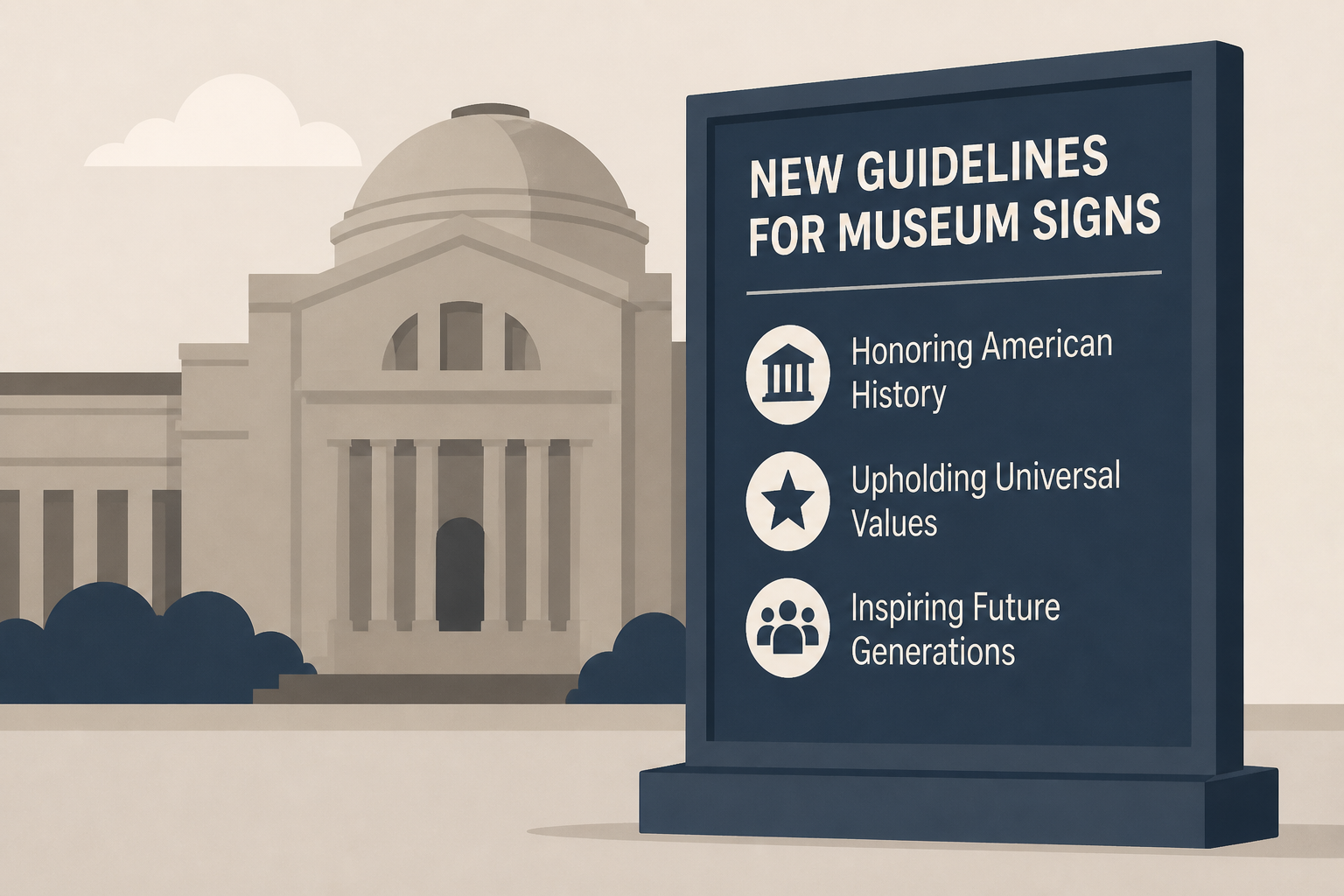 Trump Administration Outlines Plan for Signs Outside Smithsonian Museum