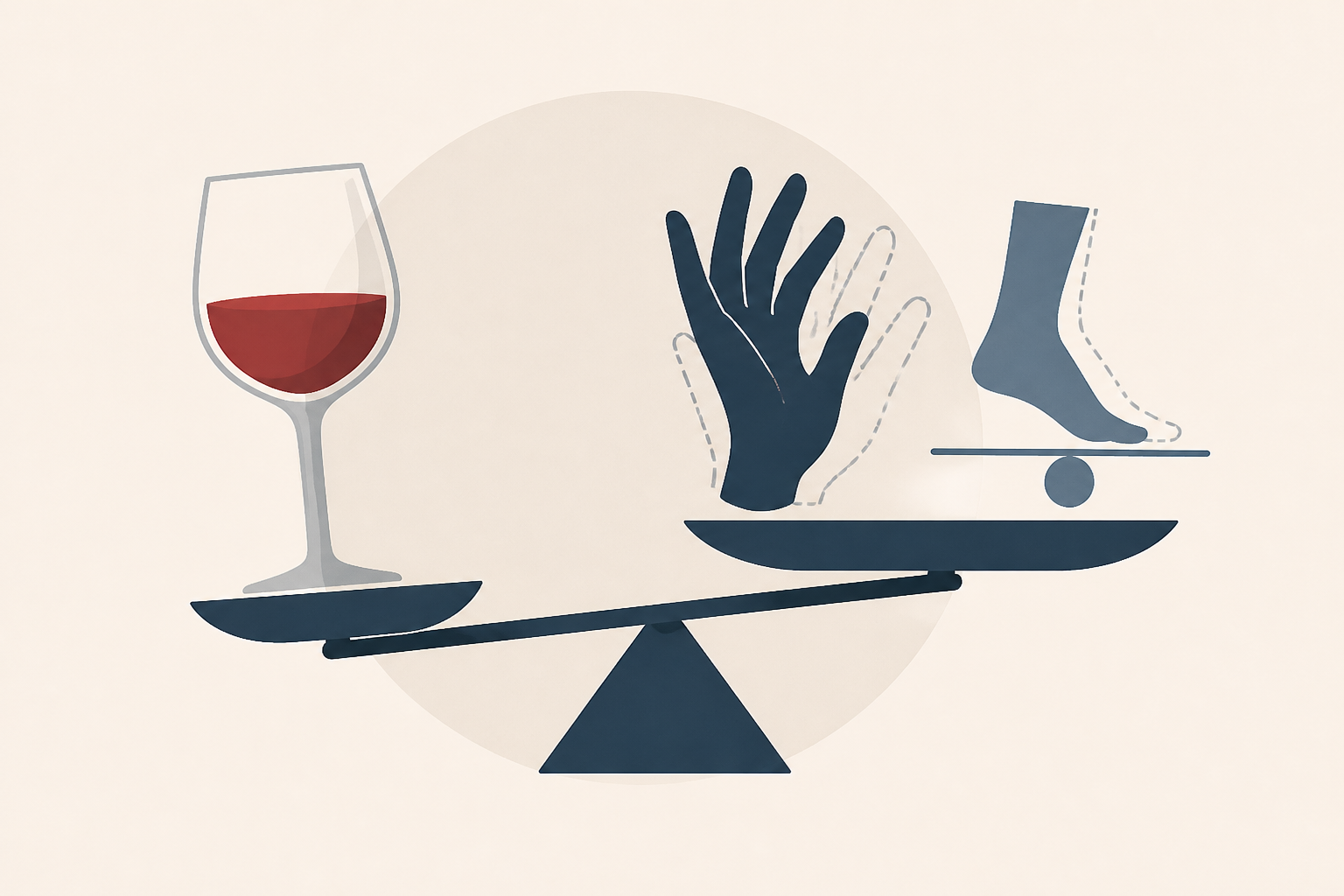 Even light drinking is linked to worse hand dexterity and balance as we age