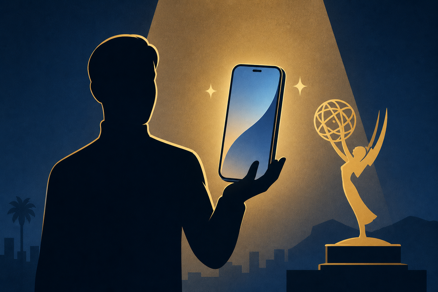 Mysterious Apple CEO charms Hollywood following big Emmys night by showing off new iPhone