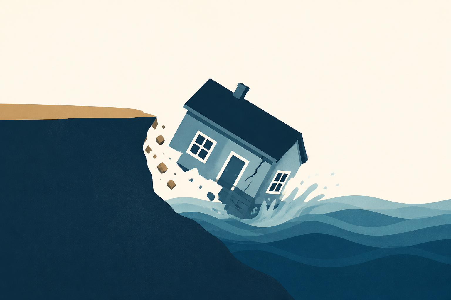 Homes are falling into the ocean. FEMA rules may reward the mess : NPR