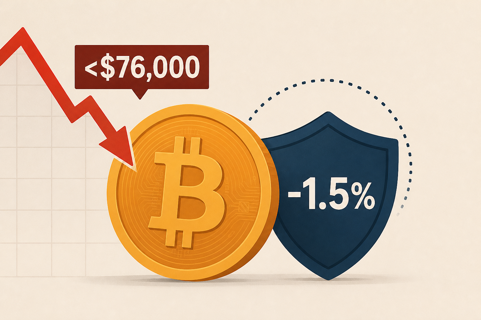 Bitcoin Falls Under $76,000 After the Senate Stalls the CLARITY Act. Why BTC Took the Smallest Hit at 1.5%