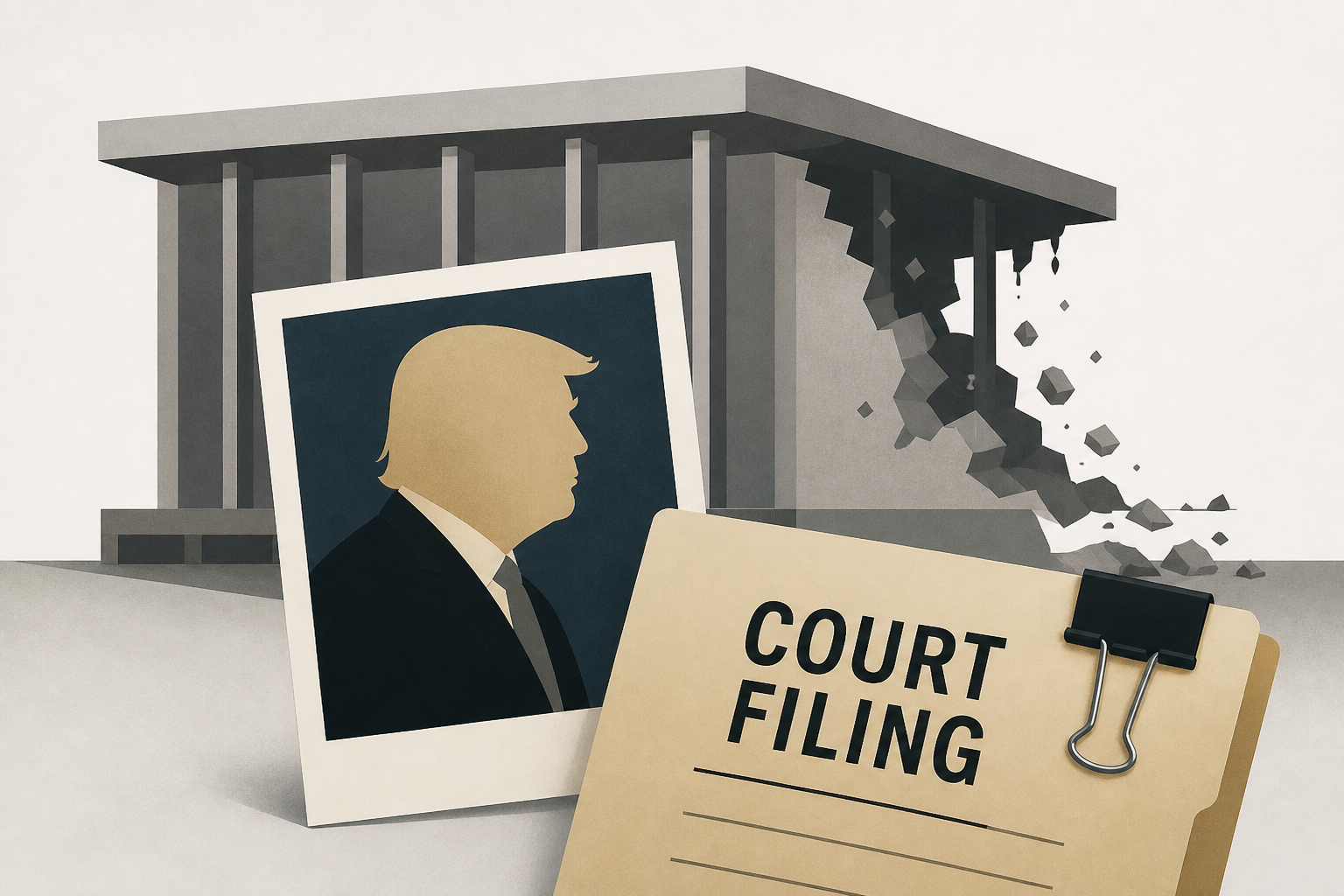 Trump photo on Kennedy Center demolition cited in court filing
