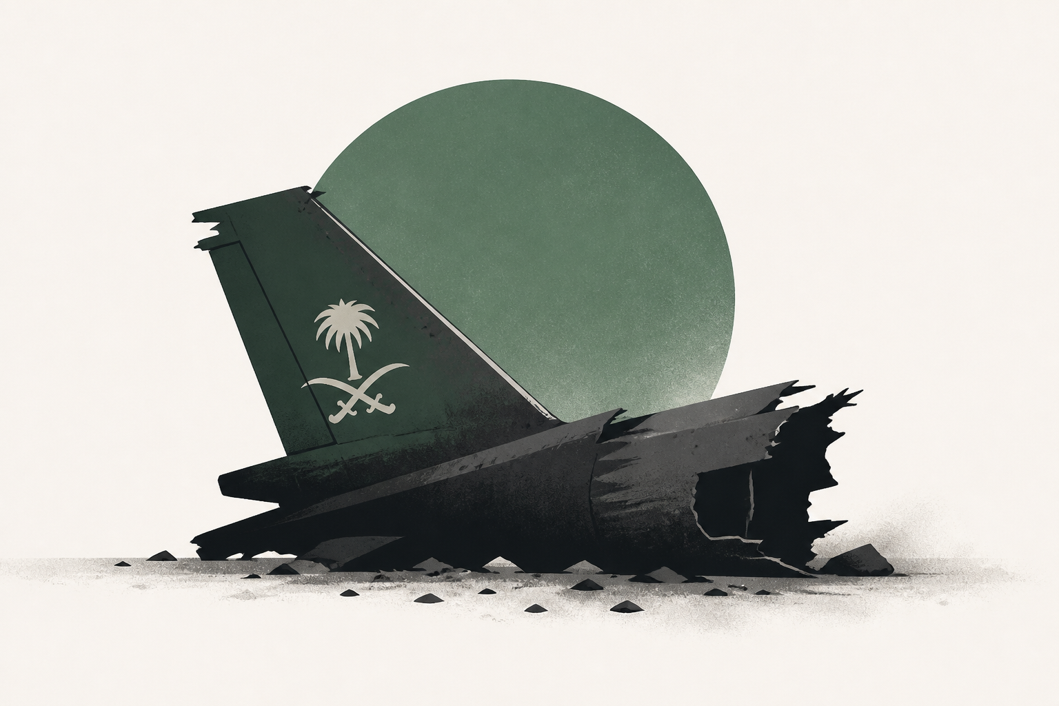 Wreckage of downed Saudi fighter jet seen in verified video