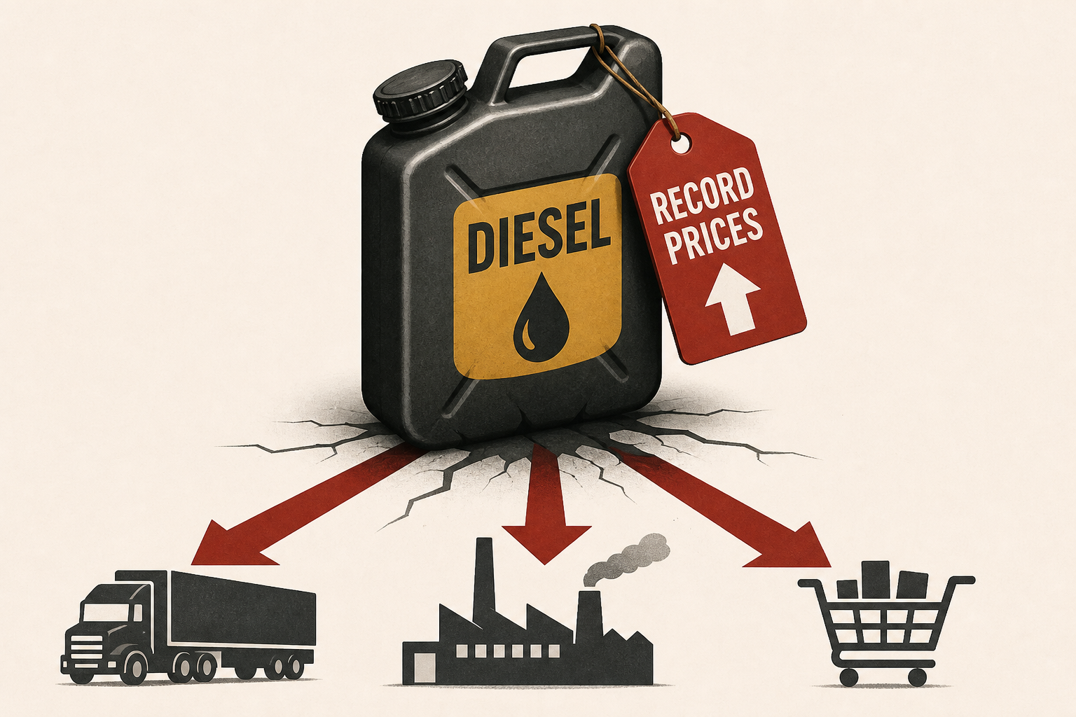 How record diesel prices will rip through the U.S. economy